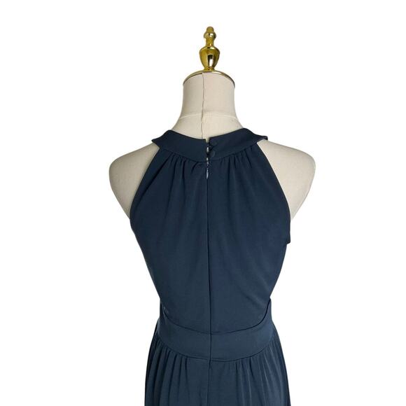 Banana Republic Navy 4 Blue Dress Halter Fit and Flare Sleeveless Cocktail - Picture 13 of 13